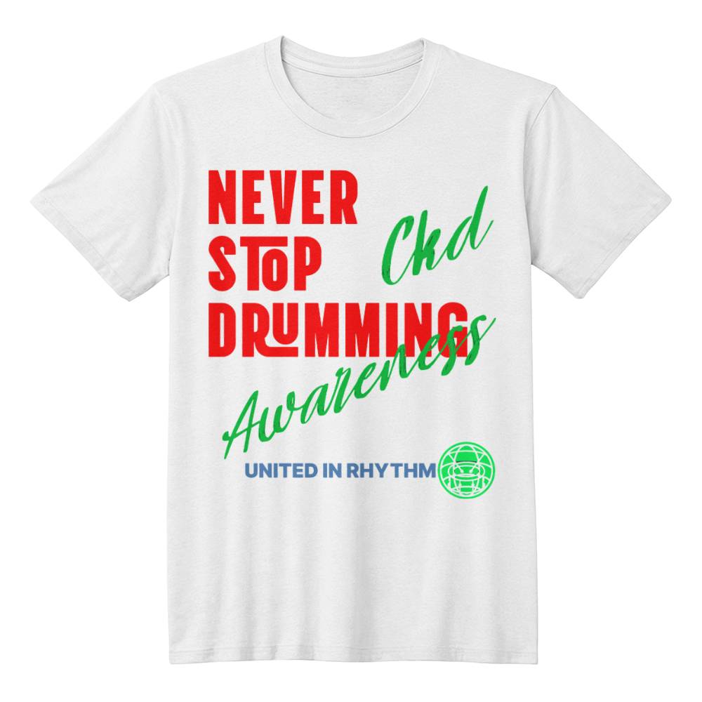 Never Stop Drumming-TShirt-Front