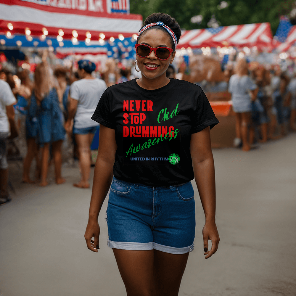 Never Stop Drumming-TShirt-Front