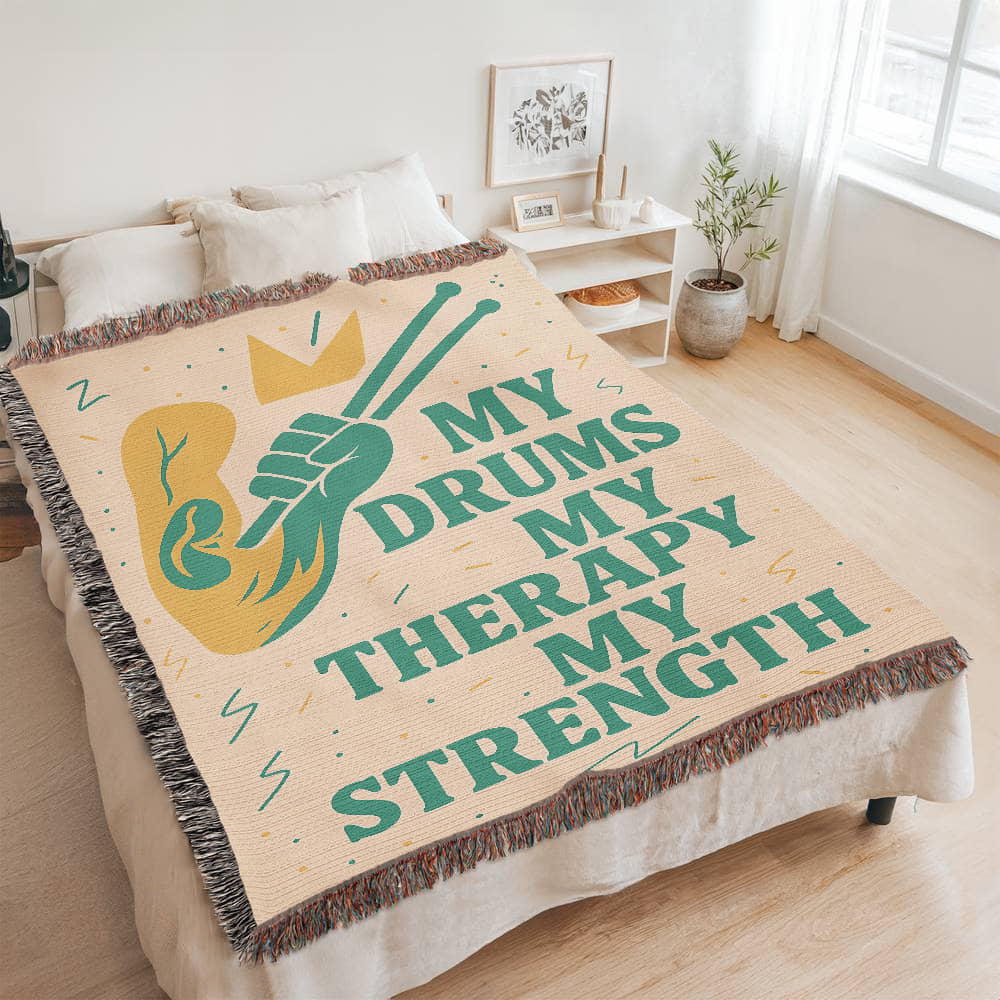My Drums, My Therapy, My Strength- Blanket