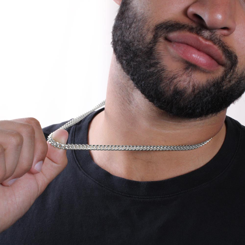 Personalized To My Ckd Warrior Cuban Link Chain w/ Lux Box