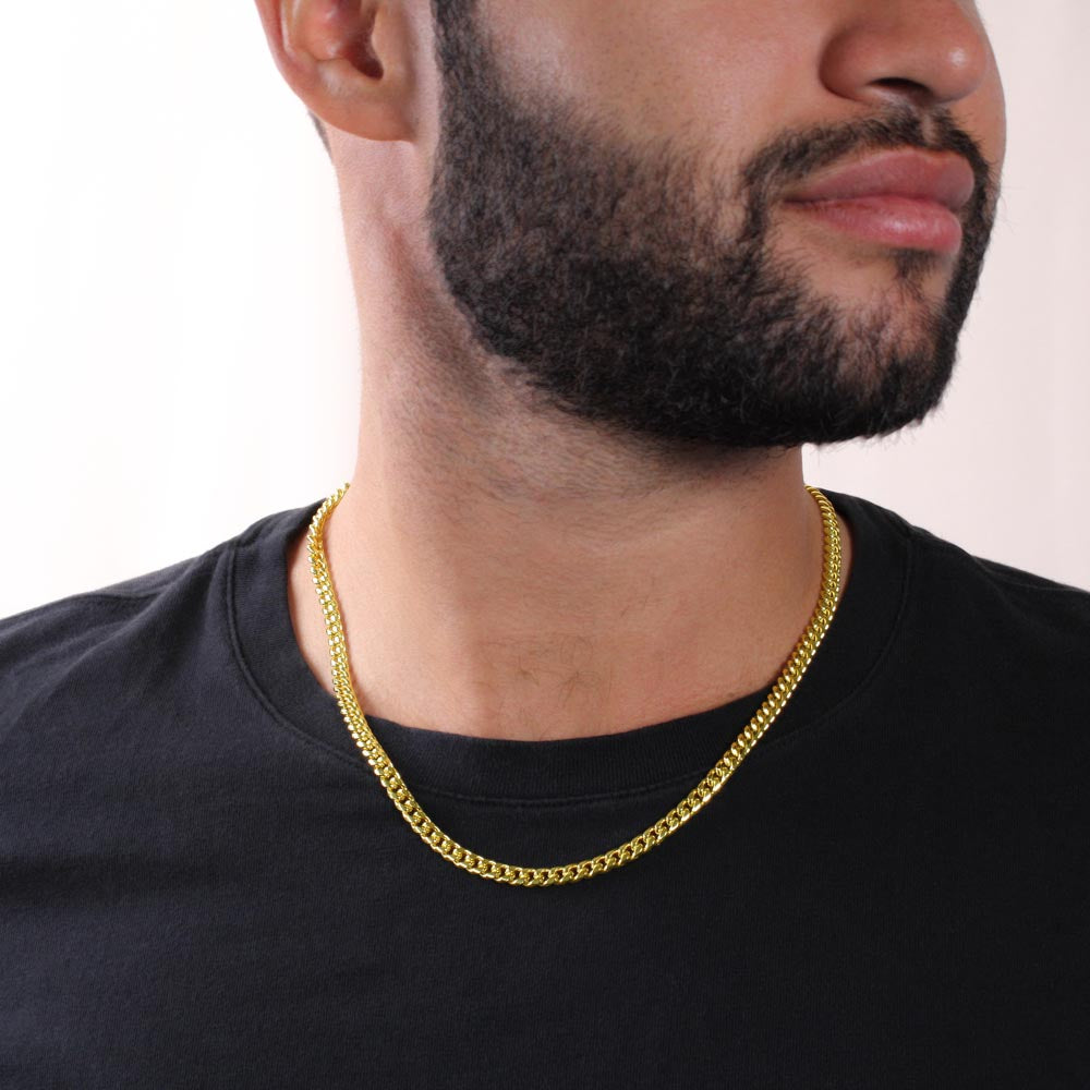 Personalized To My Ckd Warrior Cuban Link Chain w/ Lux Box