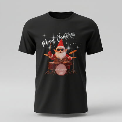 Personalized Santa Gnome Drummer T-shirt