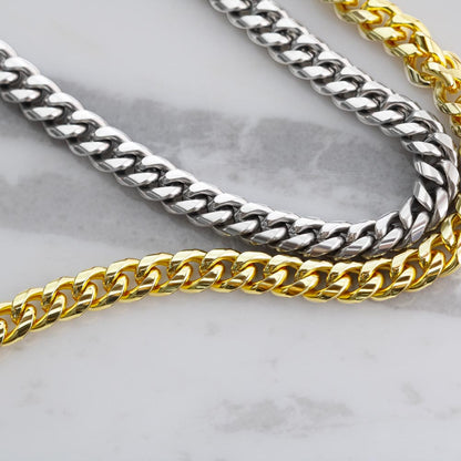 Personalized To My Ckd Warrior Cuban Link Chain w/ Lux Box
