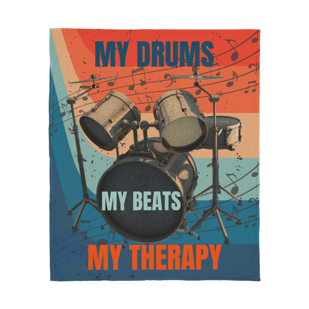 My Drums, Beats & Therapy- Retro Blanket