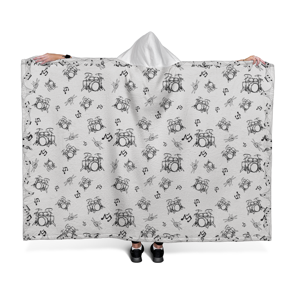 Drummers with Rhythm Hoodie Blanket