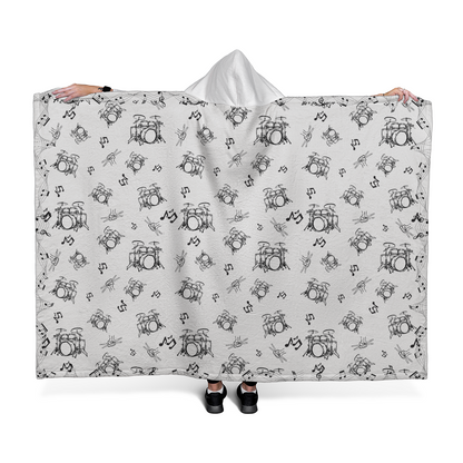 Drummers with Rhythm Hoodie Blanket