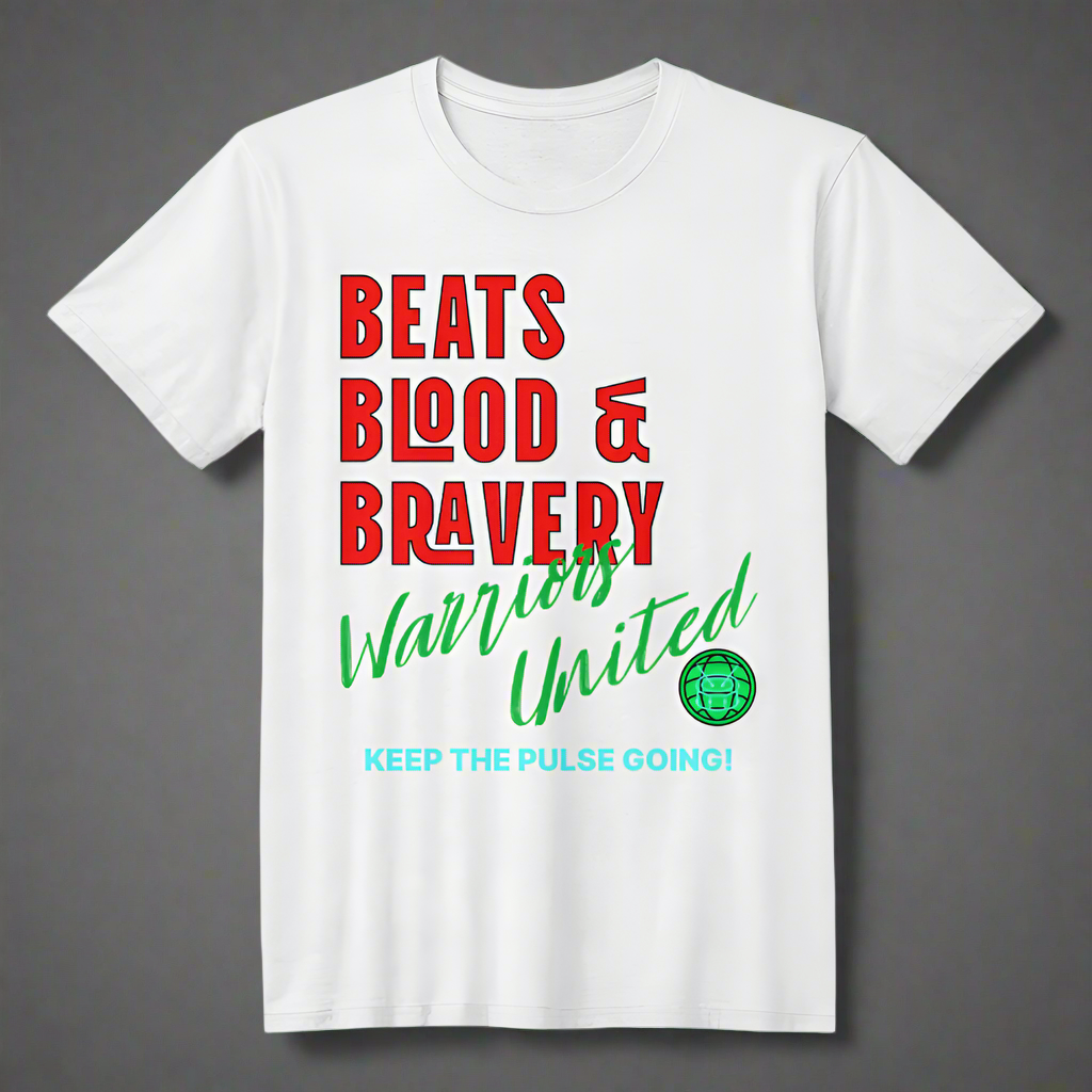 Beats, Blood & Bravery- T-shirt-Front