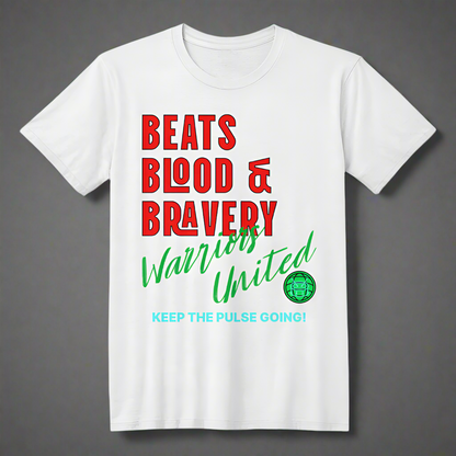 Beats, Blood & Bravery- T-shirt-Front
