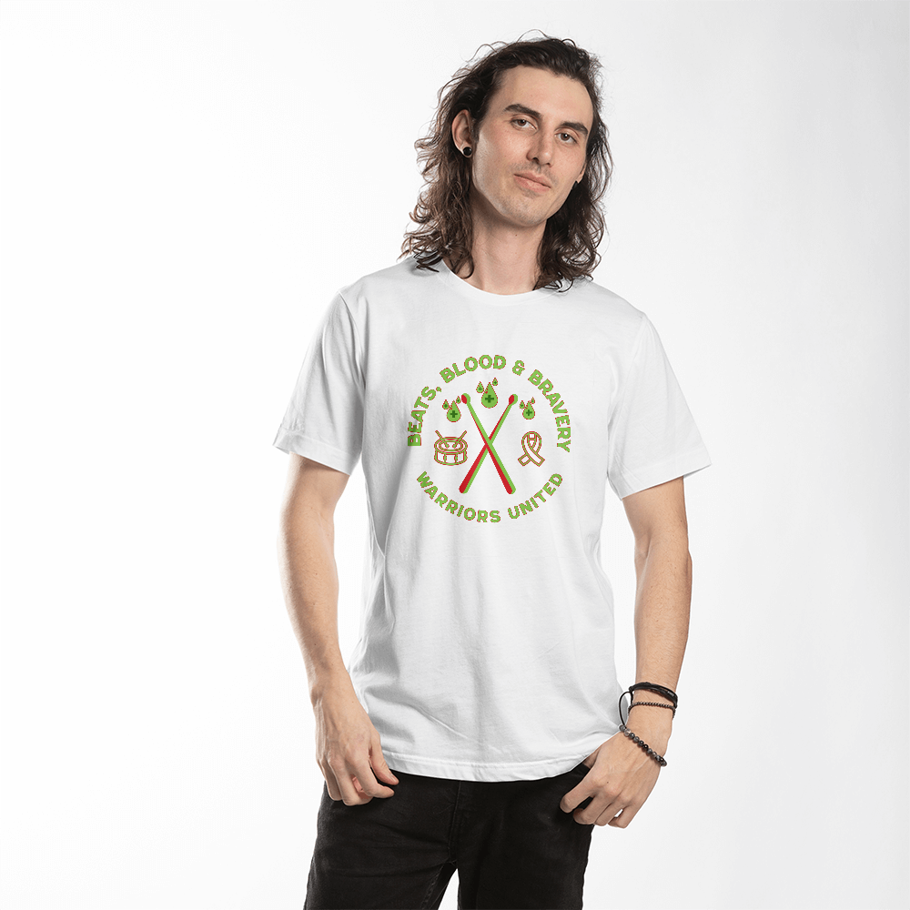 Beats, Blood & Bravery-Warriors United-T-shirt-Front