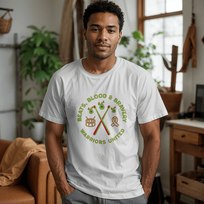 Beats, Blood & Bravery-Warriors United-T-shirt-Front