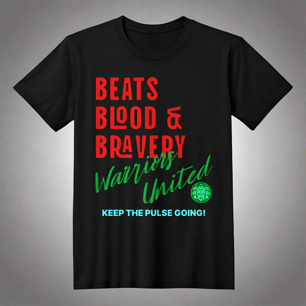 Beats, Blood & Bravery- T-shirt-Front