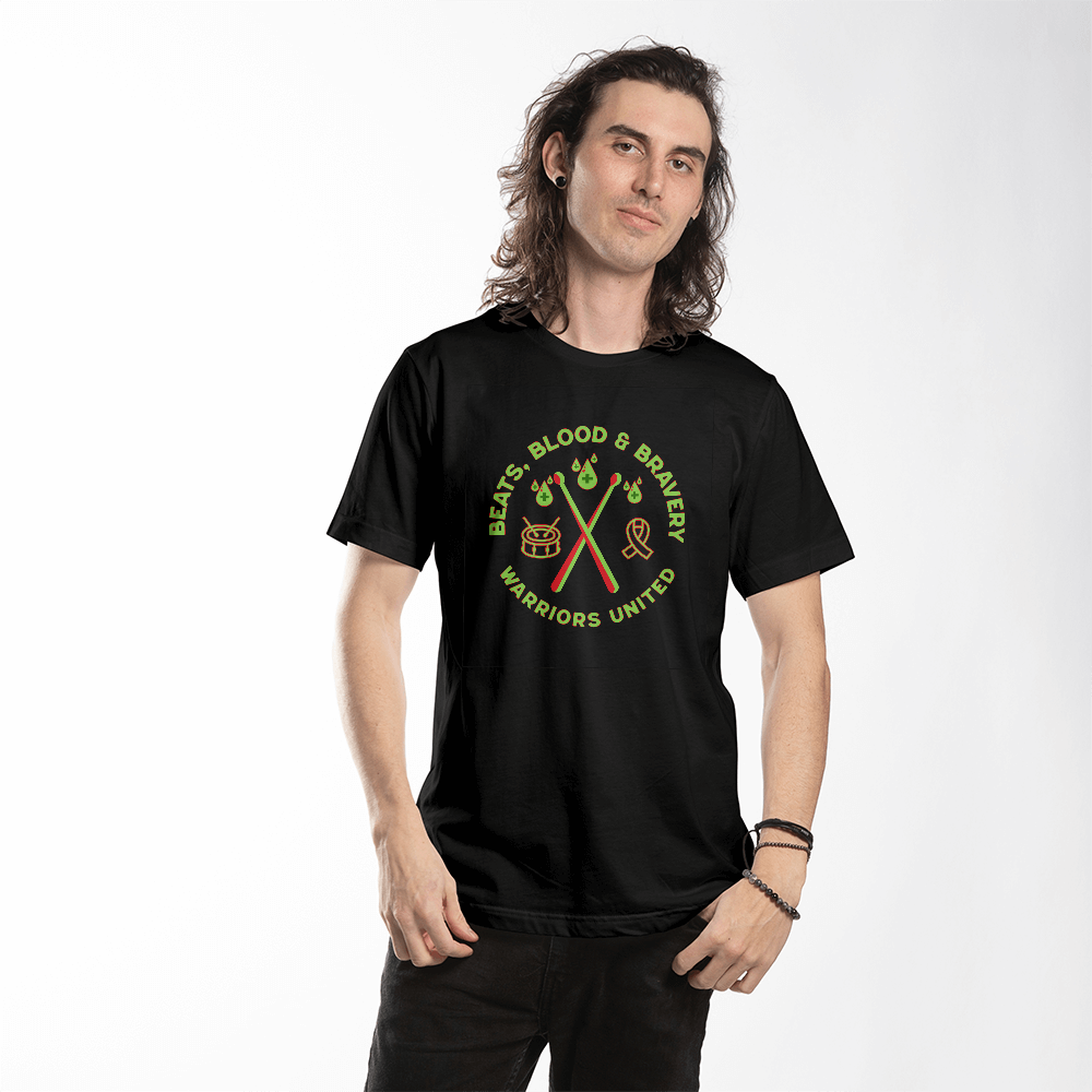 Beats, Blood & Bravery-Warriors United-T-shirt-Front