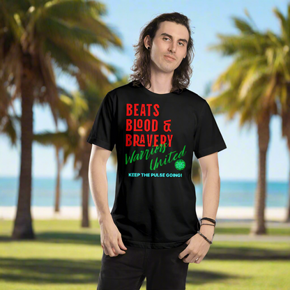 Beats, Blood & Bravery- T-shirt-Front