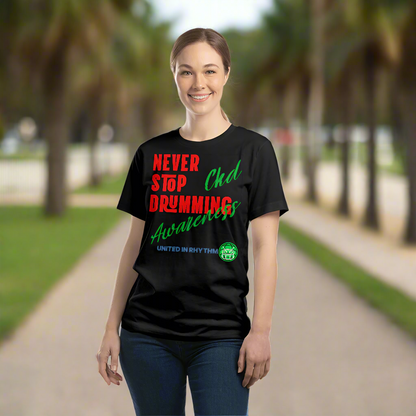 Never Stop Drumming-TShirt-Front