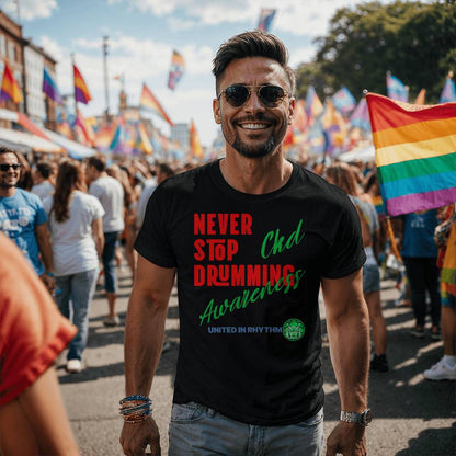 Never Stop Drumming-TShirt-Front