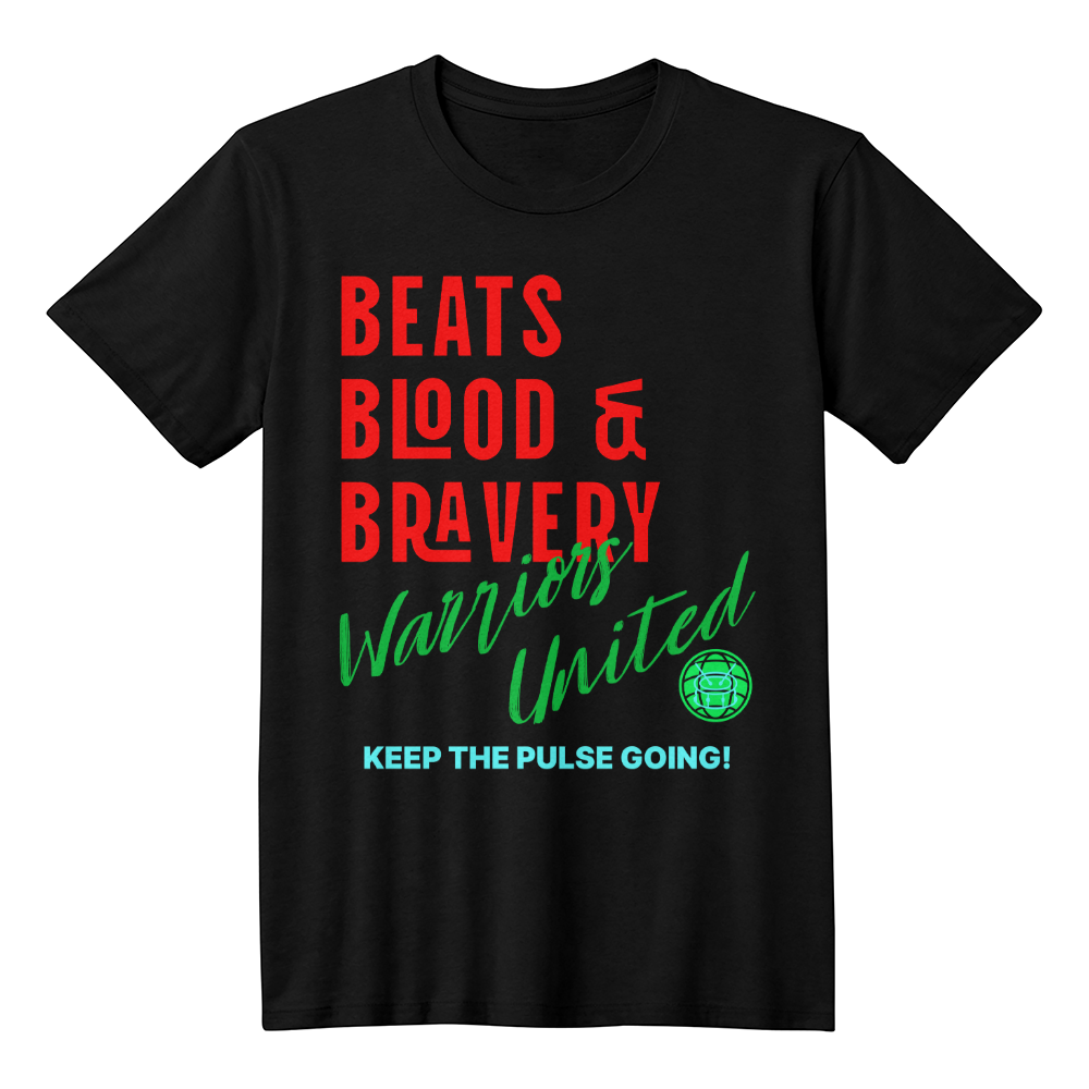 Beats, Blood & Bravery- T-shirt-Front