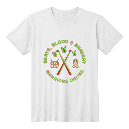 Beats, Blood & Bravery-Warriors United-T-shirt-Front