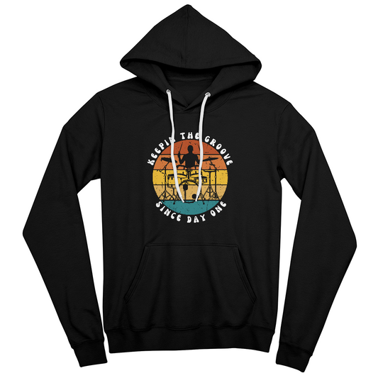Keepin The Groove Black or Grey Hoodie - Front