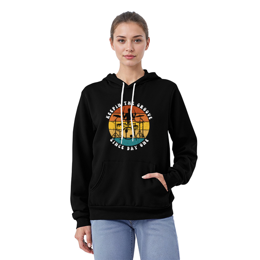 Keepin The Groove Black or Grey Hoodie - Front