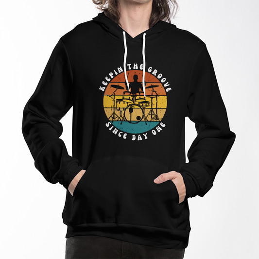 Keepin The Groove Black or Grey Hoodie - Front