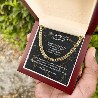 Personalized To My Ckd Warrior Cuban Link Chain w/ Lux Box