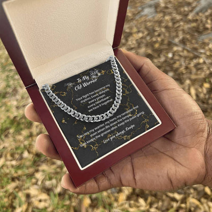 Personalized To My Ckd Warrior Cuban Link Chain w/ Lux Box
