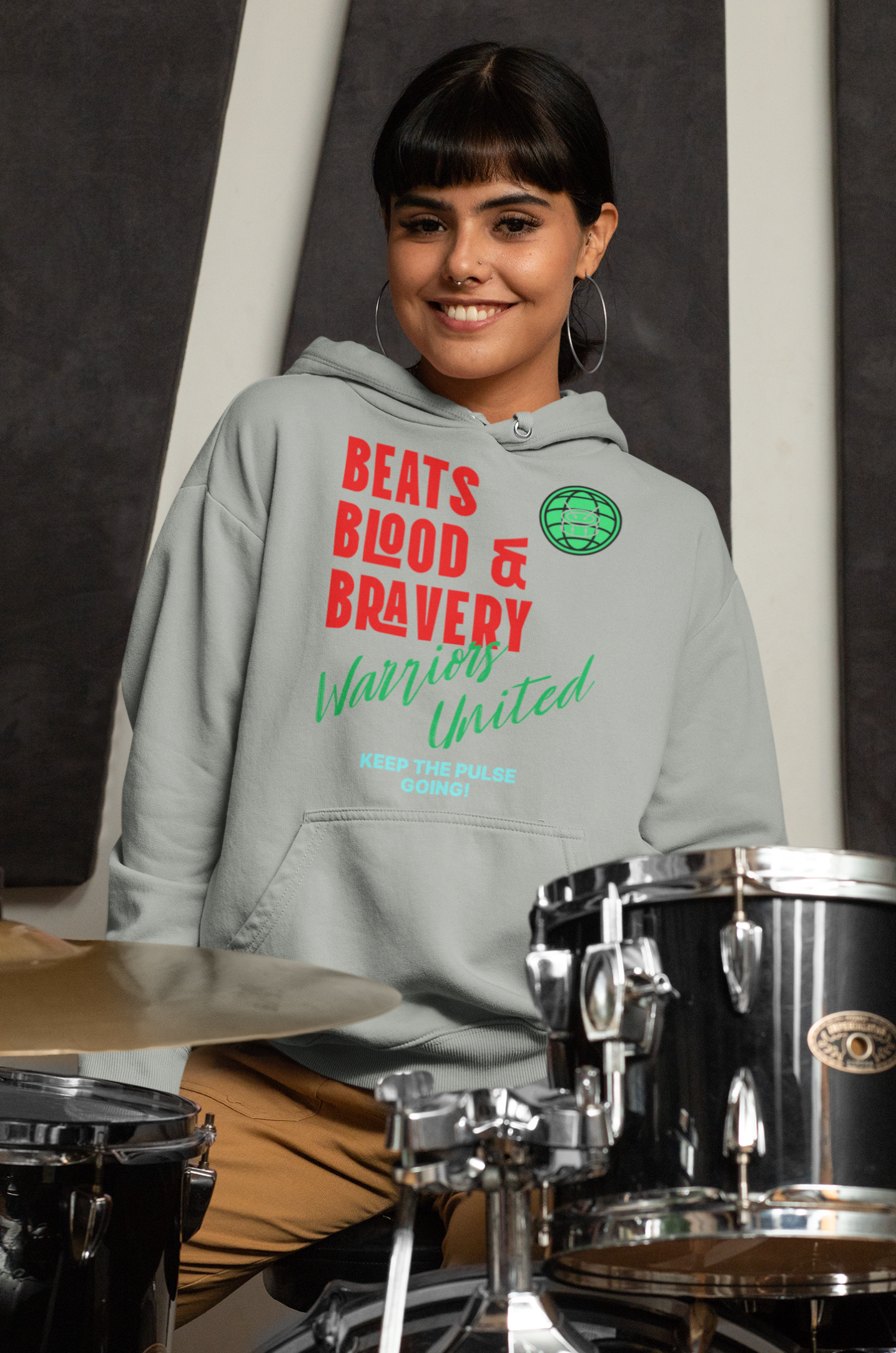 Beats, Blood & Bravery- Hoodie-Front
