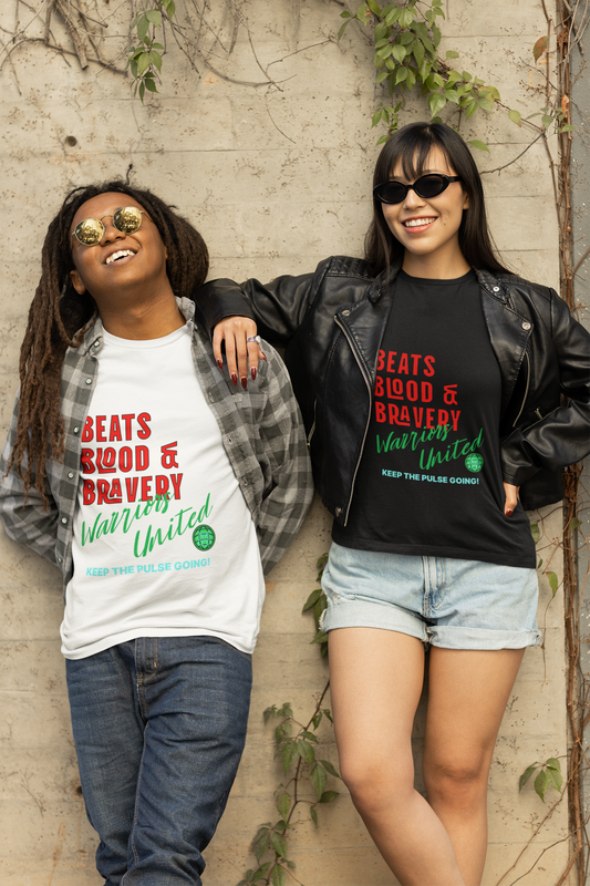 Beats, Blood & Bravery- T-shirt-Front